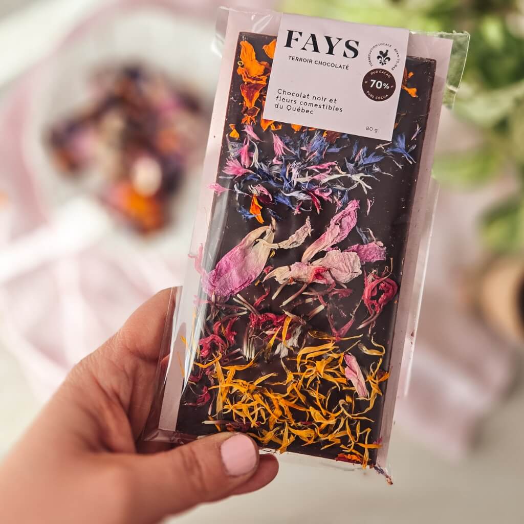 Tablette chocolat floral