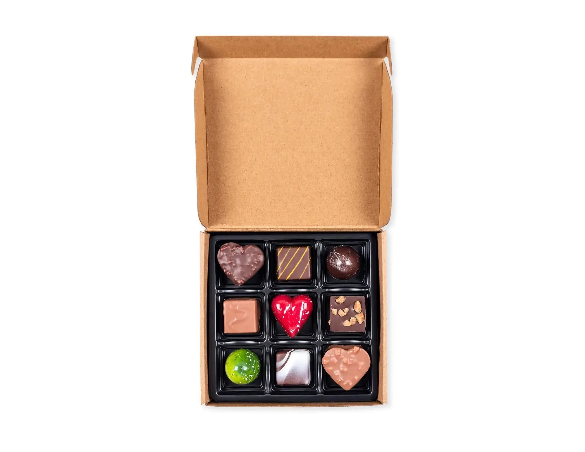 Boîte neuf chocolats fins - Chocolat Boréal - Fetes Grenadine
