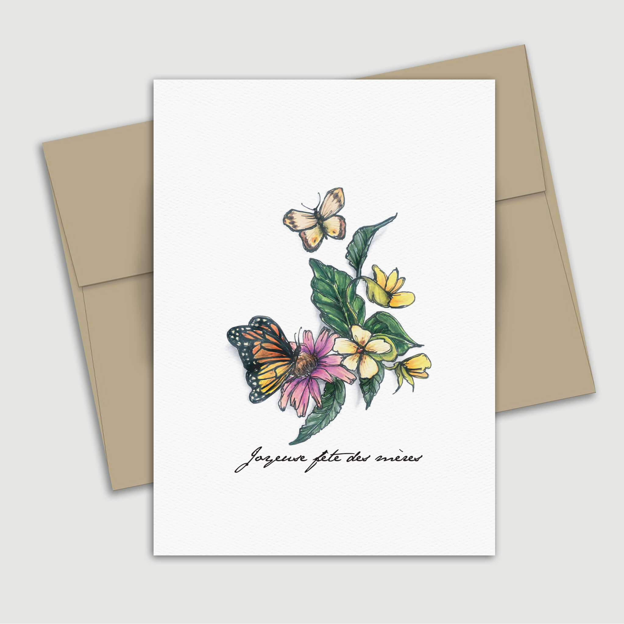 Carte de souhait Fête des mères - Papillons - Fetes Grenadine